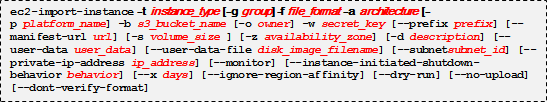 Input parameters