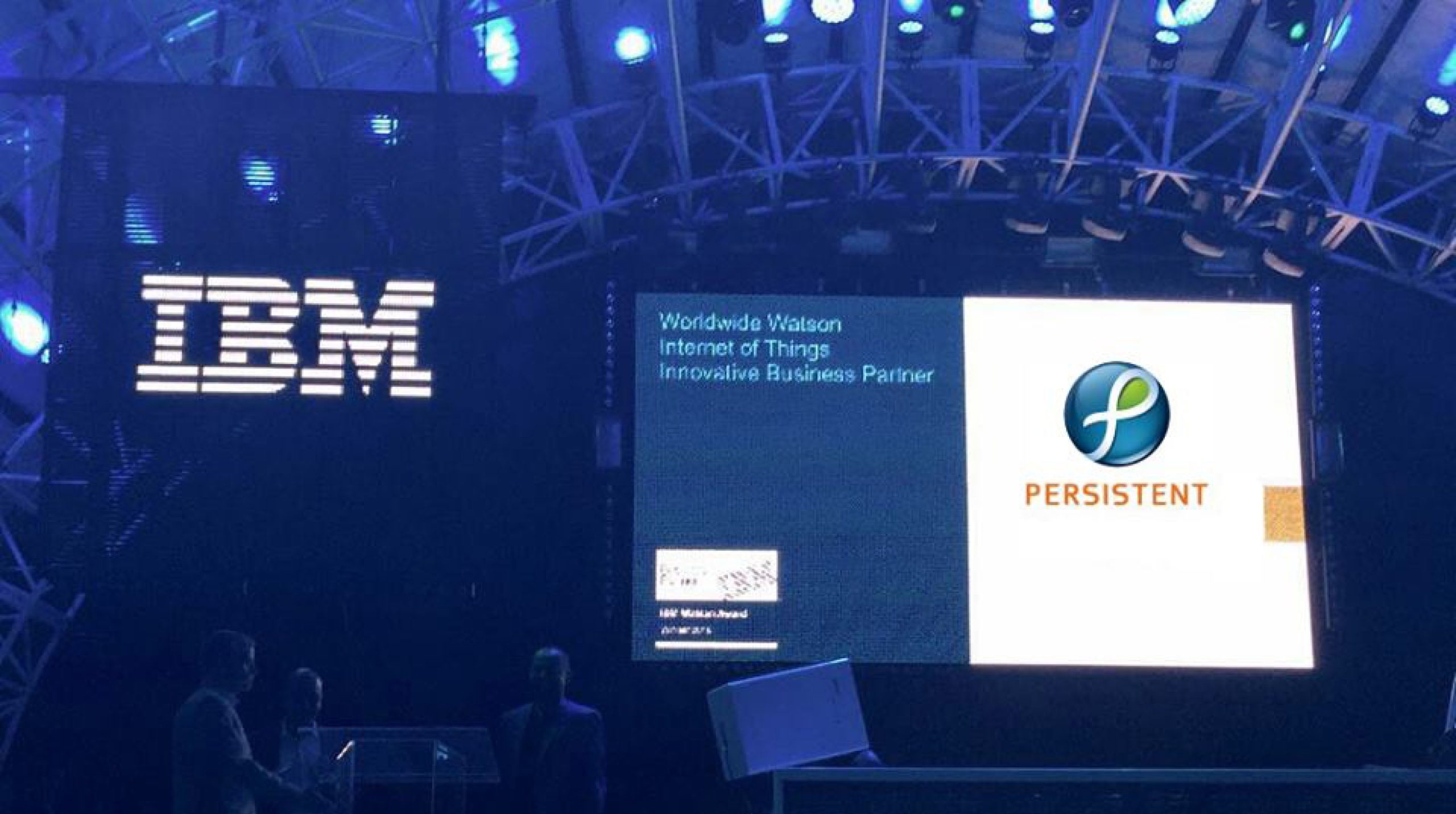 IBM’s 2016 Worldwide Watson Internet of Things Innovative Business Partner of the Year award, for Persistent Systems!