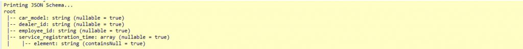 Car servicing details JSON Schema