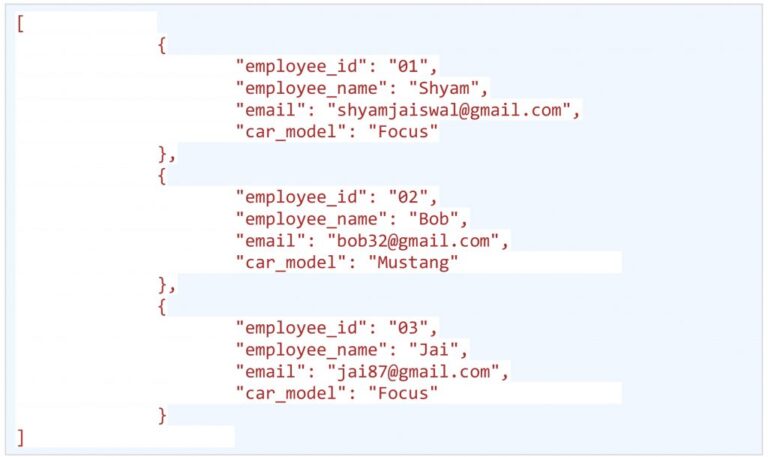 json compare format