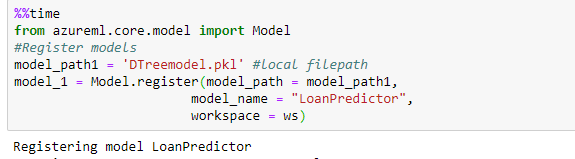 Registering trained models