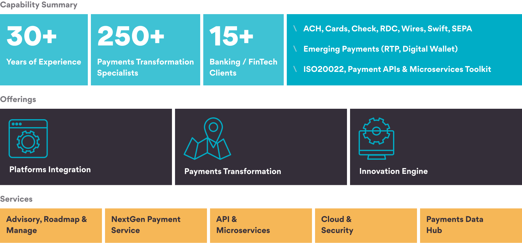 Payments Capability Summary