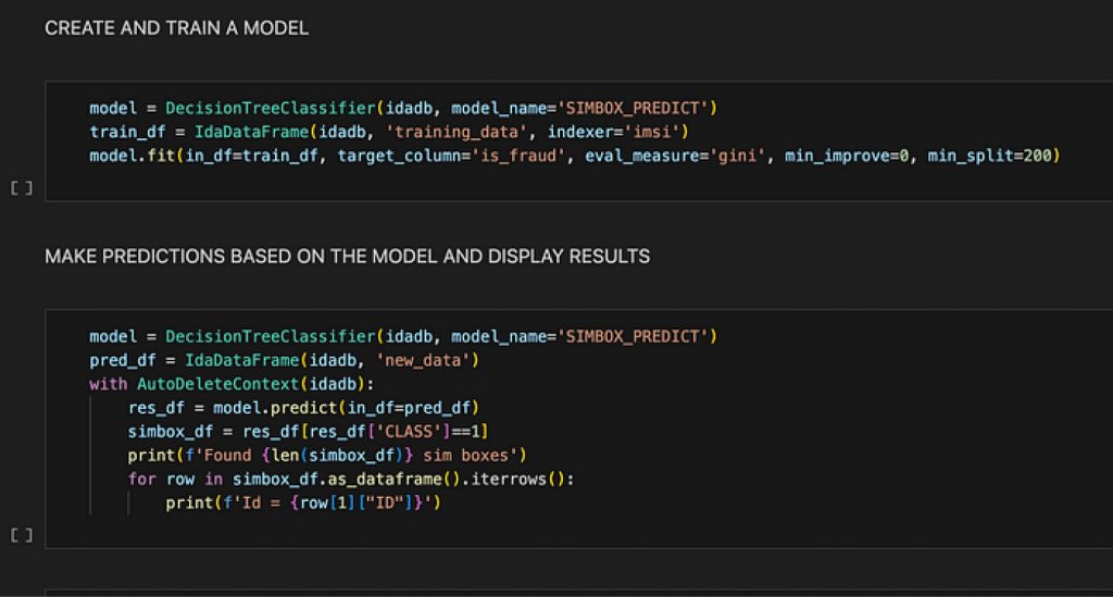 Netezza analytics in action in Python notebook