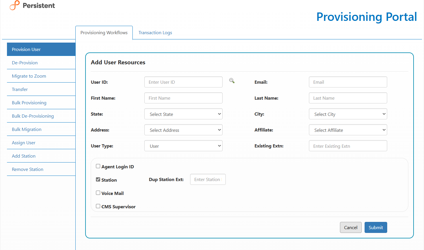 Provisional Portals